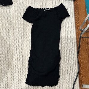 Chic Black Off-Shoulder Mini Dress